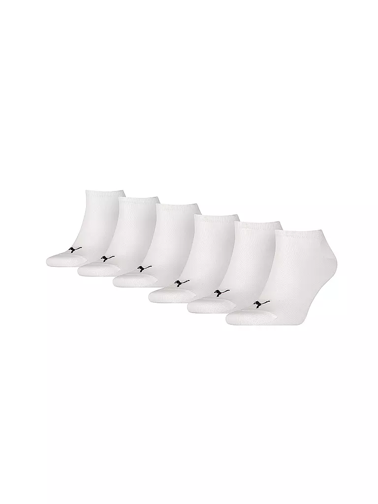 PUMA | Chaussettes sneaker, paquet de 6, blanc | weiss
