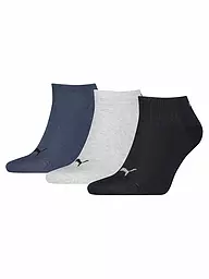 PUMA | Chaussettes sneaker lot de 3 noir | Bleu