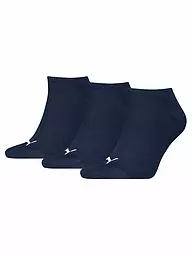 PUMA | Chaussettes sneaker lot de 3 noir | Bleu foncé