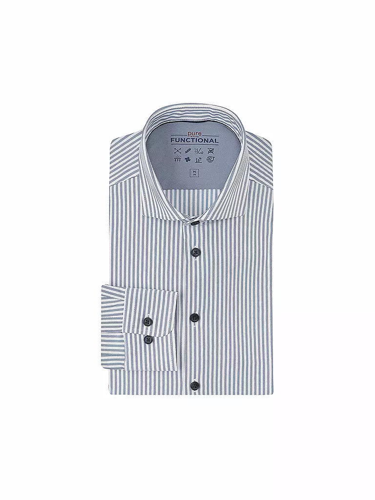PURE | Business Hemd Slim Fit | Bleu