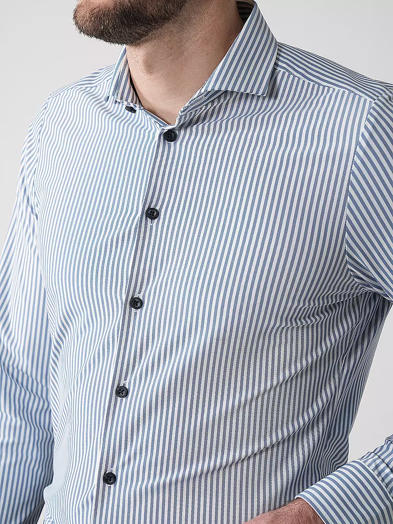 PURE | Business Hemd Slim Fit | Bleu