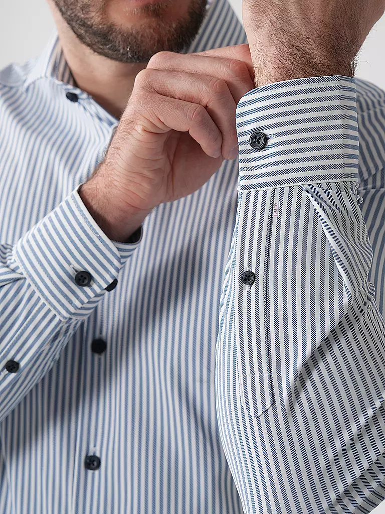 PURE | Business Hemd Slim Fit | Bleu