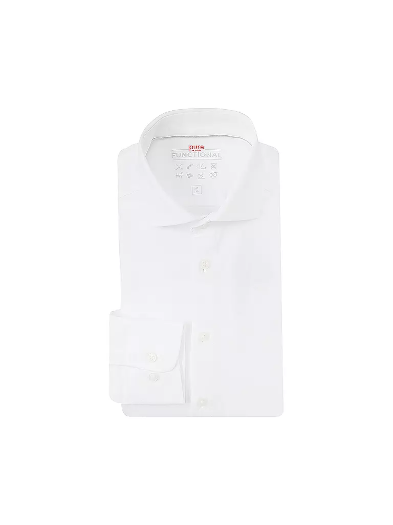 PURE | Chemise en jersey coupe slim | Blanc
