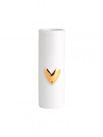 RAEDER | Mini-vases - Set Cœur 2 pièces 9cm (Blanc/Or)