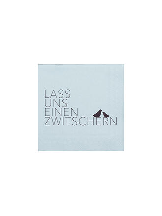 RAEDER | Serviettes de cocktail 25x25cm LASS UNS EINEN bleu clair