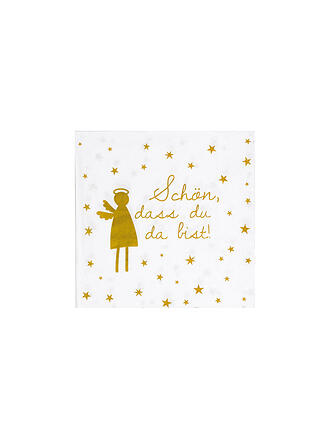 RAEDER | Serviettes de Noël 33x33cm RAVI DE VOUS AVOIR ICI