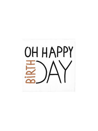 RAEDER | Serviettes de table 33x33cm OH HAPPY BIRTHDAY
