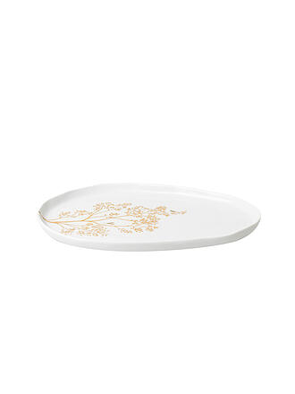 RAEDER | Schale GOLDZWEIG 28,5x20cm Blanc