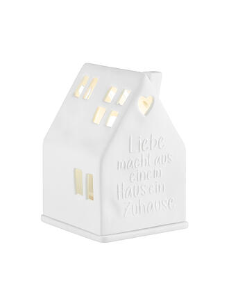 RAEDER | Lichthaus LIEBE MACHT 7x7x10,5cm Blanc