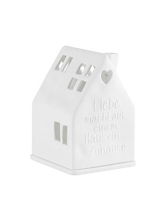 RAEDER | Lichthaus LIEBE MACHT 7x7x10,5cm Blanc