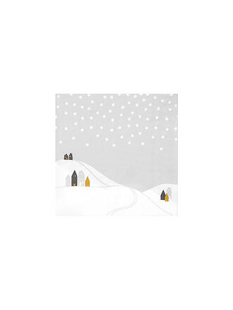 RAEDER | Serviettes de Noël 33x33cm PAYSAGE ENNEIGÉ