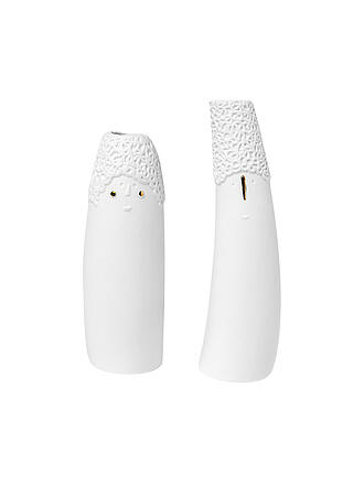 RAEDER | Vase, lot de 2, LIENS FAMILIAUX, ONCLE & TANTE, blanc
