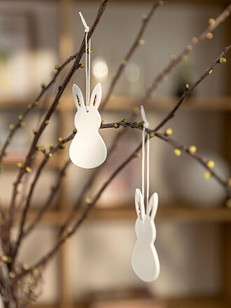 RAEDER | Pendentif 3,5x8cm Lapin Blanc