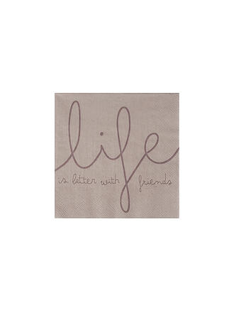 RAEDER | Serviettes déjeuner 33x33cm Life is Better with Friends