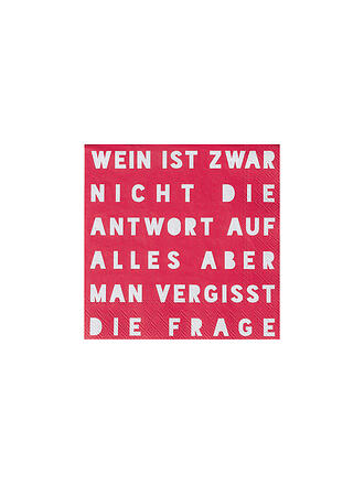 RAEDER | Serviettes à cocktail 25x25cm Le vin n'est peut-être pas la réponse