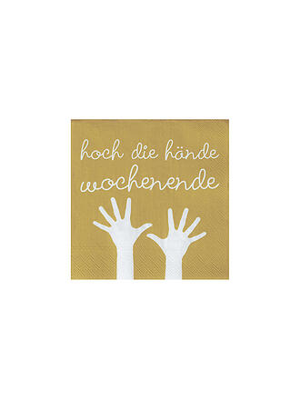 RAEDER | Serviettes de cocktail 25x25cm Haut les mains, c'est le week-end