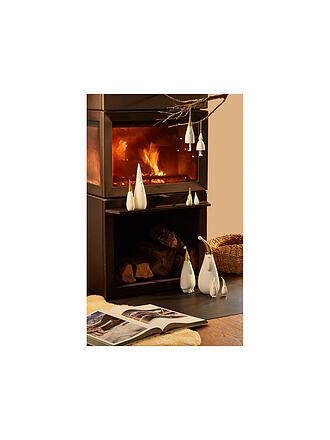 RAEDER | Figurines de Père Noël, lot de 3, blanc