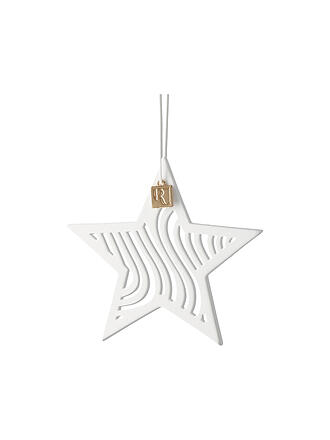 RAEDER | Pendentif étoile de Noël 8x8cm Blanc