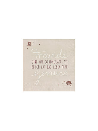 RAEDER | Serviettes LES AMIS SONT COMME LE CHOCOLAT 25x25cm