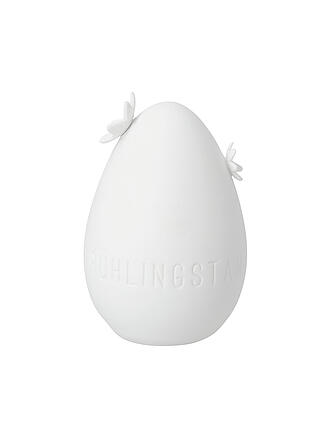 RAEDER | Oeuf en porcelaine DANSE PRINTANIÈRE 6,5cm Blanc