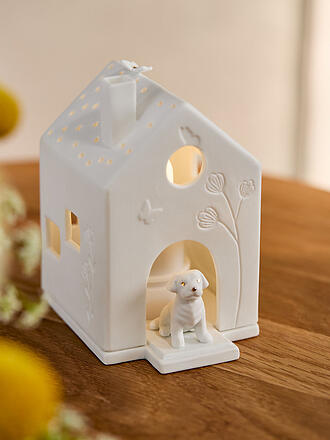 RAEDER | Maison lumineuse 8,7x7x11,1cm Chien Blanc