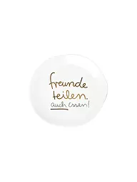 RAEDER | Assiette 14cm petite Amis Partagent aussi mangent | Blanc