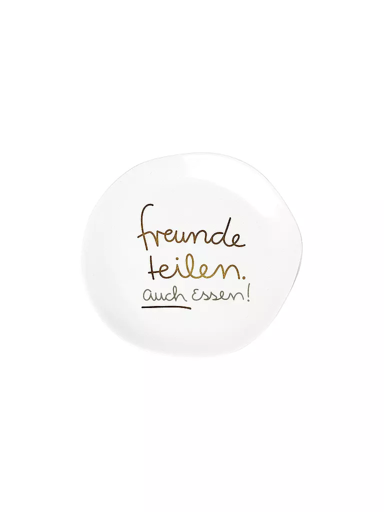RAEDER | Assiette 14cm petite Amis Partagent aussi mangent | weiss