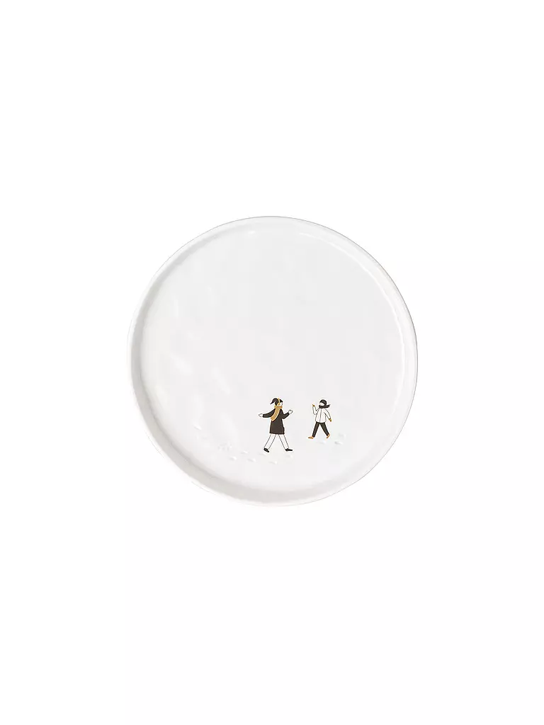 RAEDER | Assiette 15cm JOUR DE NEIGE Bataille de boules de neige | weiss