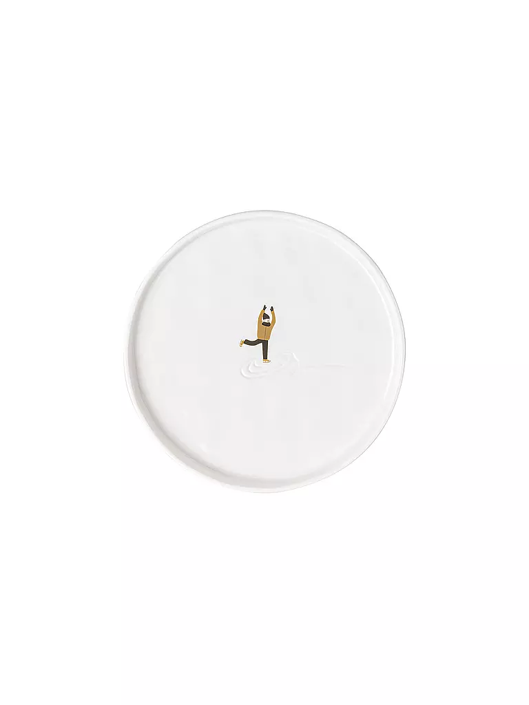 RAEDER | Assiette 15cm JOUR DE NEIGE Patinage sur glace | Blanc