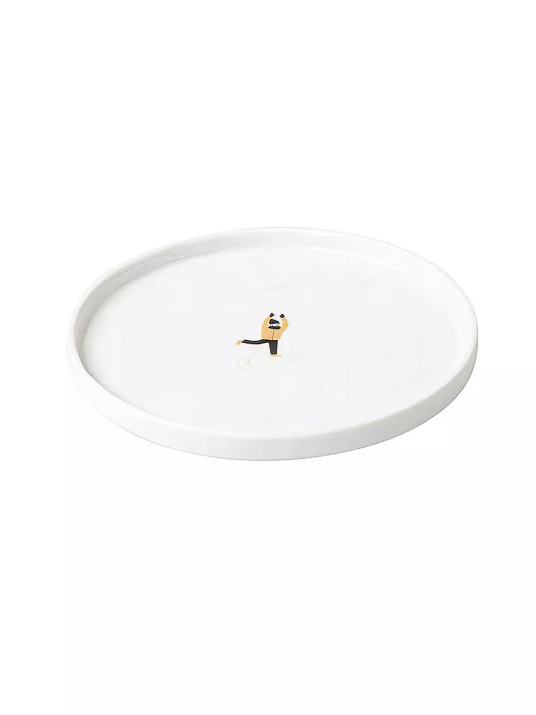 RAEDER | Assiette 15cm JOUR DE NEIGE Patinage sur glace | Blanc