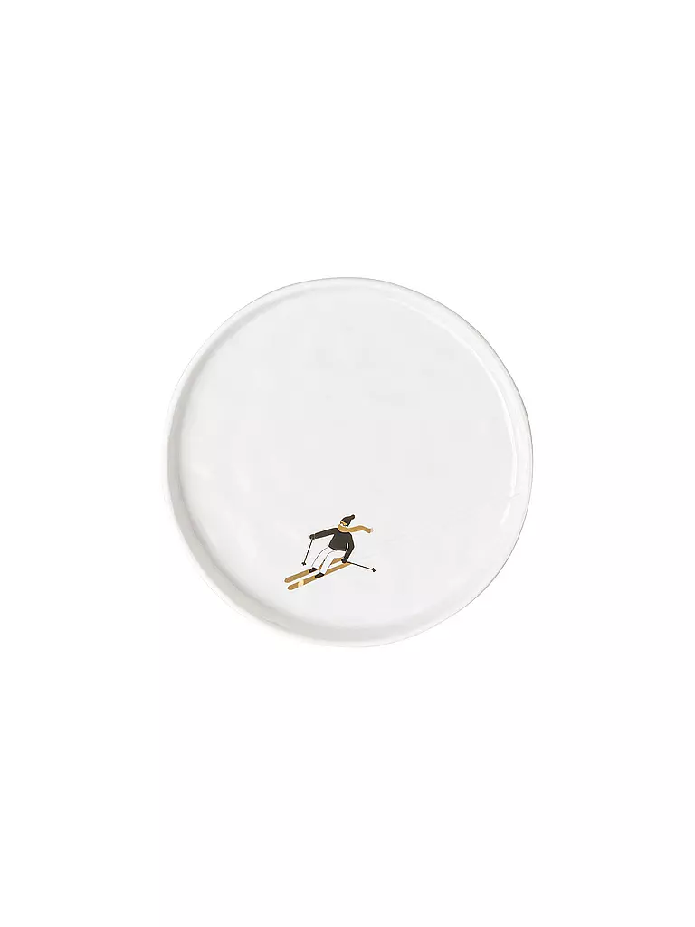 RAEDER | Assiette 15cm JOUR DE NEIGE Ski | Blanc