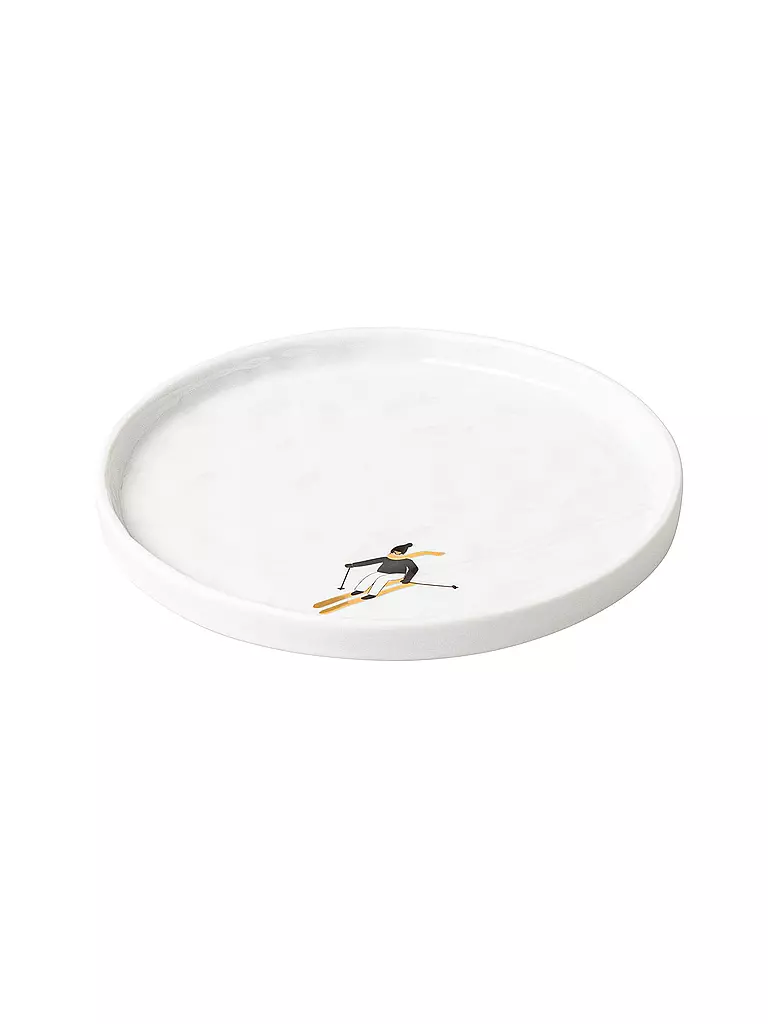 RAEDER | Assiette 15cm JOUR DE NEIGE Ski | Blanc
