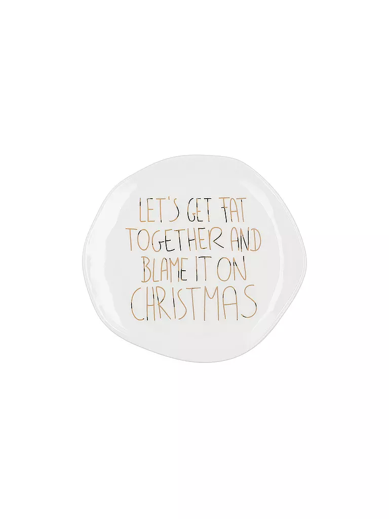 RAEDER | Assiette de Noël 14cm LET'S GET FAT | Blanc