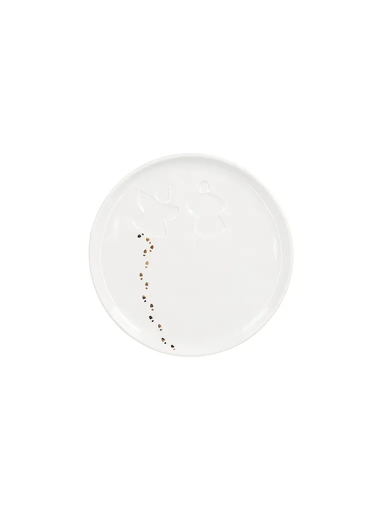 RAEDER | Assiette de Noël 14cm Père Noël Promenade dans la neige | Blanc