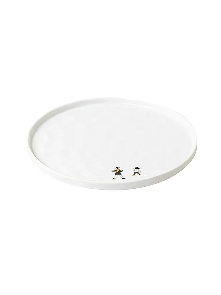 RAEDER | Assiette JOUR DE NEIGE 22cm Bataille de boules de neige | Blanc