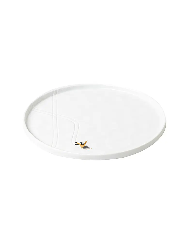 RAEDER | Assiette JOUR DE NEIGE 22cm Luge | Blanc