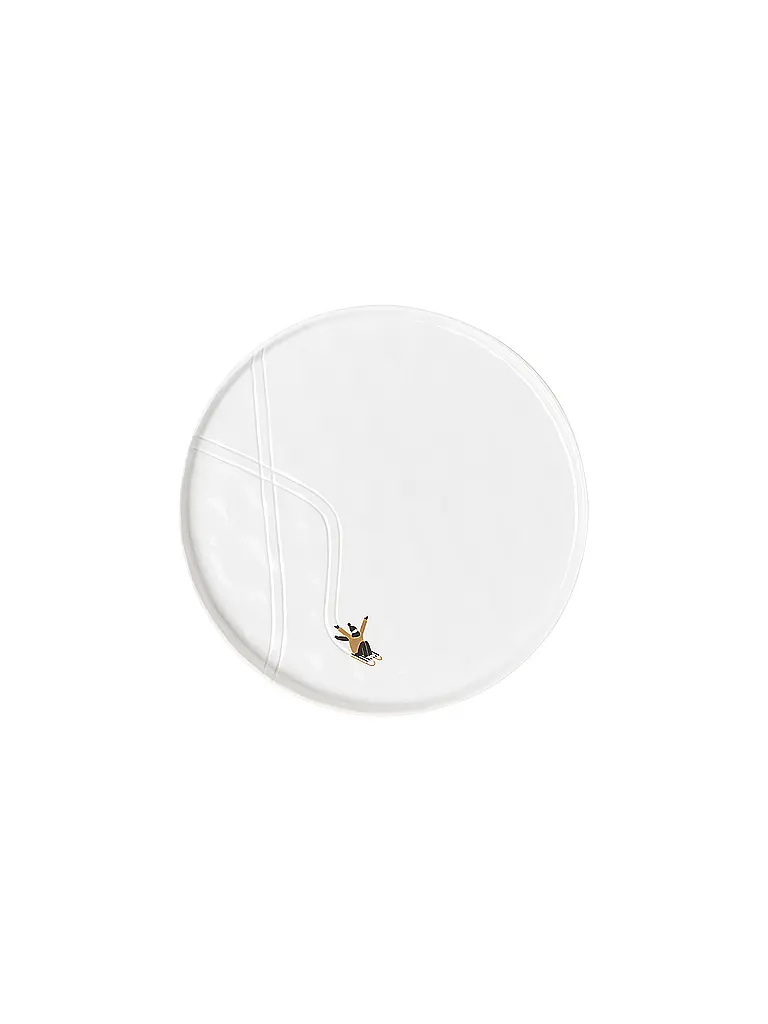 RAEDER | Assiette JOUR DE NEIGE 22cm Luge | Blanc