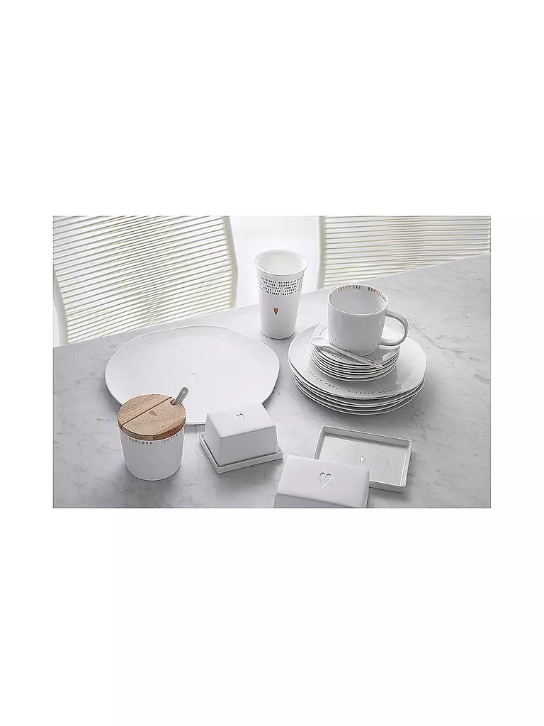 RAEDER | Beurrier grand "Cœur" 250g | weiss
