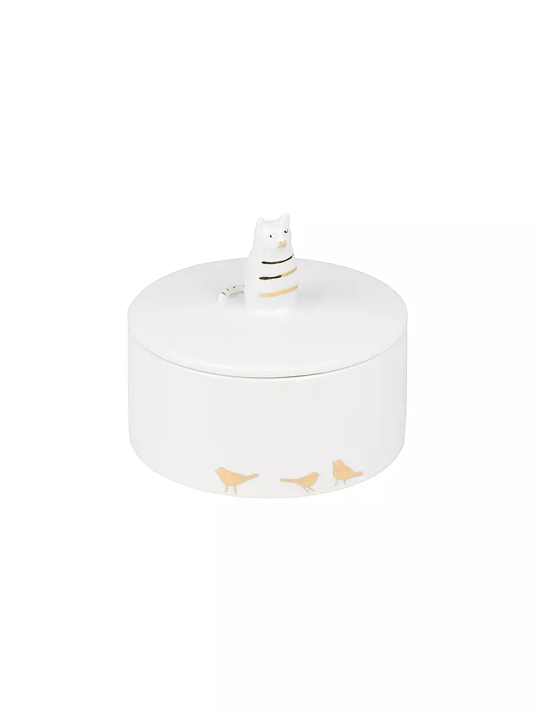 RAEDER | Boîte Chat 8x7cm | Blanc