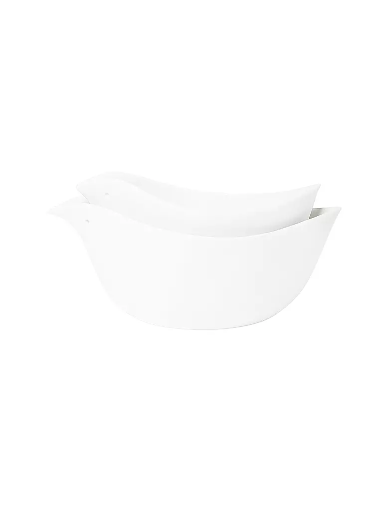 RAEDER | Bol 2 pièces 21x12x7cm SCHALENTIERE Blanc | weiss