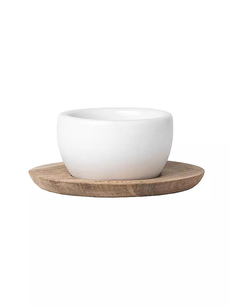 RAEDER | Coquetier avec soucoupe Weichei | weiss