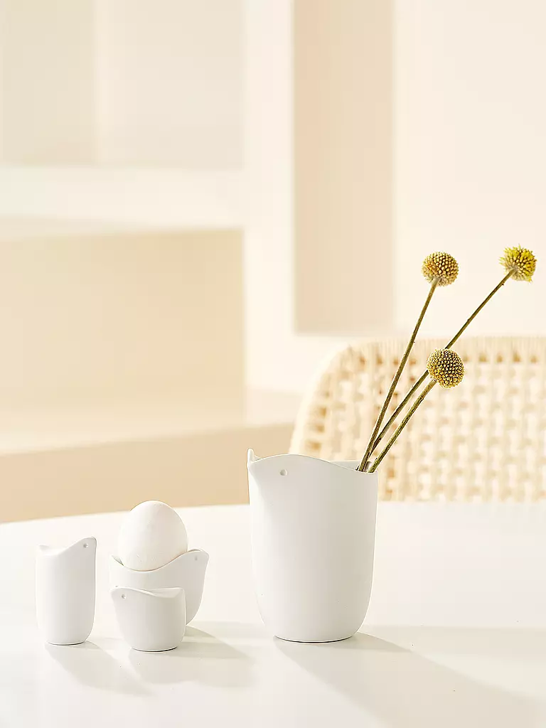 RAEDER | Coquetier SCHALENTIER Henne 6,4x4,5x5cm Early Bird | weiss