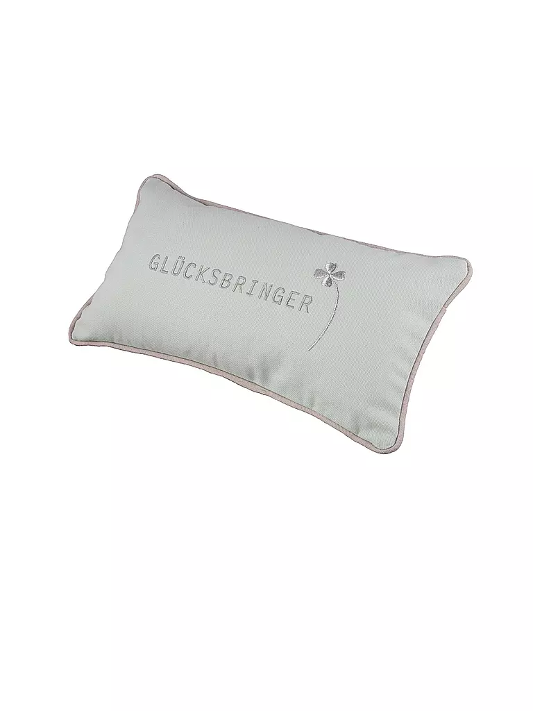 RAEDER | Coussin de rêve rempli "Porte-bonheur" 33x17cm | türkis