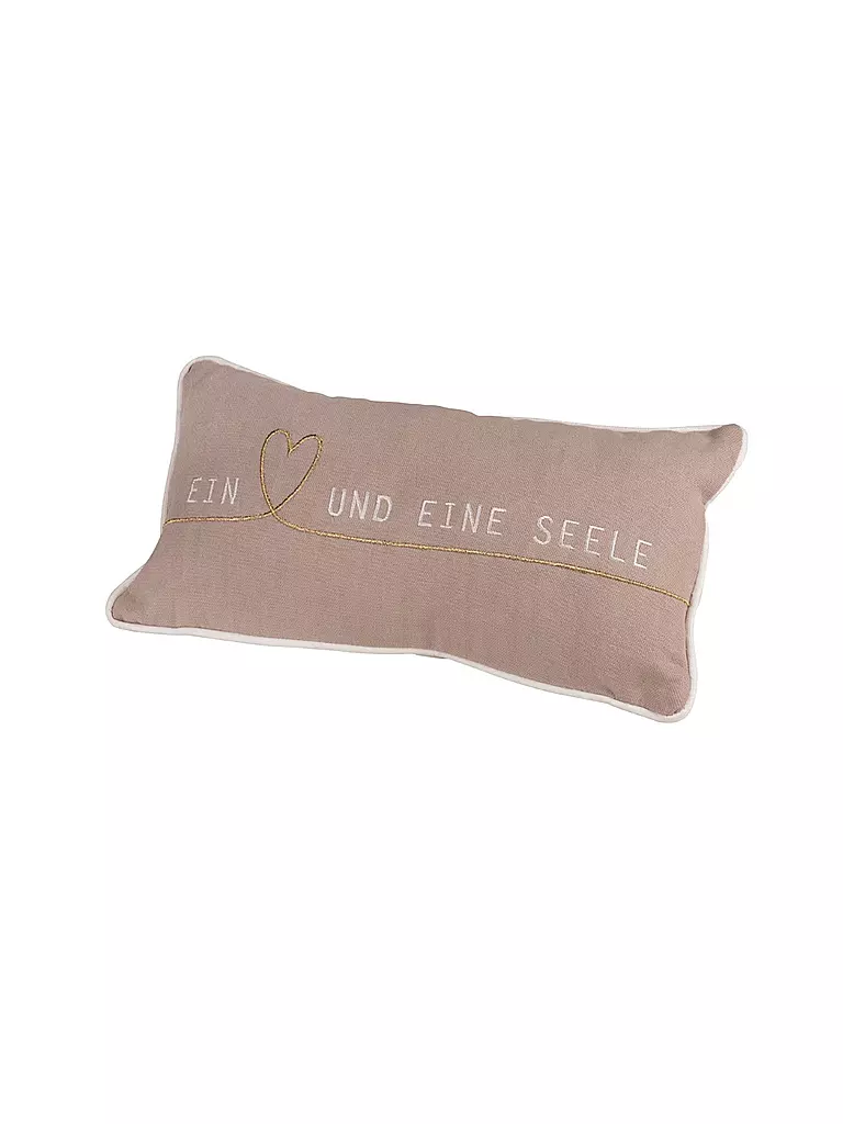 RAEDER | Coussin de rêverie "Träum mal drüber nach" 33x17cm | camel