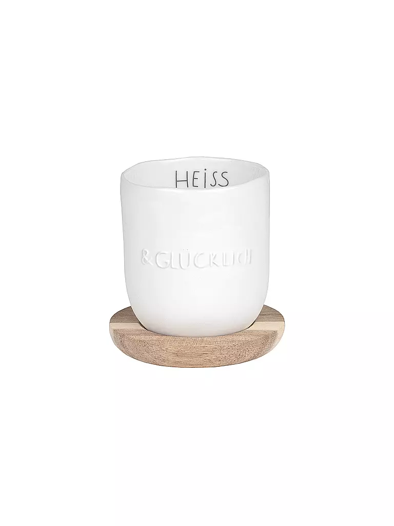 RAEDER | DINING Breakfast kleiner Becher Heiss & Glücklich 100ml | Blanc