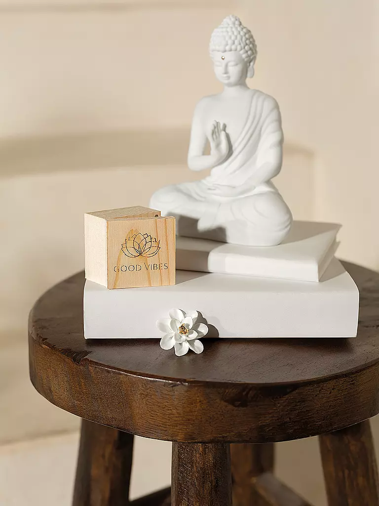 RAEDER | Figurine de Bouddha assise petite ZEN SPIRIT | weiss