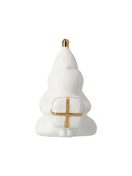 RAEDER | Figurine de Noël en porcelaine, Père Noël emballant des cadeaux | Blanc