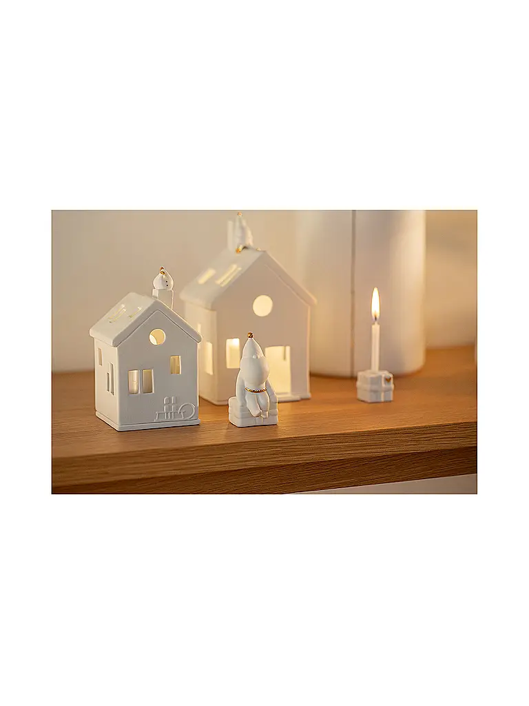RAEDER | Figurine de Noël en porcelaine Père Noël assis | Blanc
