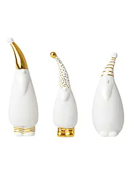 RAEDER | Figurines de Père Noël, lot de 3, blanc | Blanc