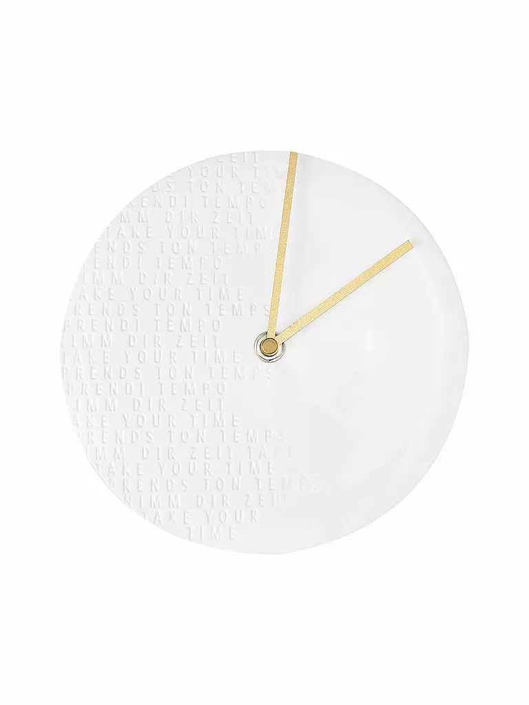 RAEDER | Horloge murale 18cm NIMM DIR ZEIT | weiss